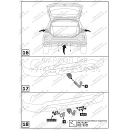 F.2815.001 BERG Фаркоп на Kia Rio X-Line 2017-2020, Kia Rio X 2020-2022, Solaris KRX 2024- без подрезки бампера. Тип шара: A. Нагрузки: 1500/75 кг, масса фаркопа 20 кг (без электрики в 