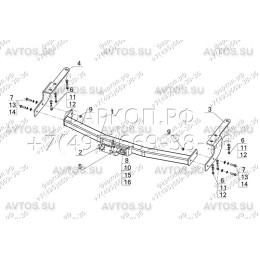 TY 38 AVTOS Фаркоп на Toyota Highlander 2010-2014 требуется подрезка бампера. Тип шара: F. Нагрузки: 1500/75 кг, масса фаркопа 23 кг (без электрики в комплекте)
