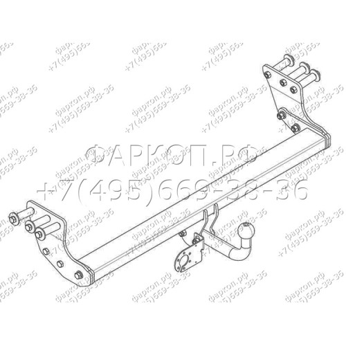 VL 01 AVTOS Фаркоп на Volvo XC90 2003-2014. Необходима подрезка бампера. Тип шара: A. Нагрузки: 1500/75 кг, масса фаркопа 22,5 кг (без электрики в комплекте)