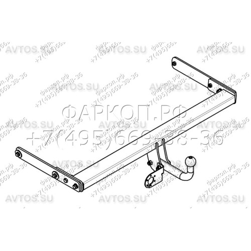 VW 23 AVTOS Фаркоп на Volkswagen Tiguan 2007-2016. Необходима подрезка бампера. Тип шара: A. Нагрузки: 1500/75 кг, масса фаркопа 18,5 кг (без электрики в комплекте)