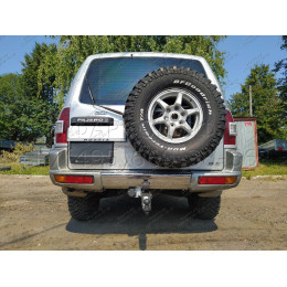 MI 30 AVTOS Фаркоп на Mitsubishi Pajero III, IV 2000-2007, 2007-2020 без выреза в бампере. Тип шара: E. Нагрузки: 1800/100 кг, масса фаркопа 20,5 кг (без электрики в комплекте)