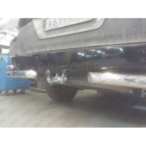 T070C GALIA Полностью оцинкованный фаркоп на Toyota Land Cruiser 200 2008-2021, Lexus LX 2008-2021. Тип шара: C (горизонтальный съемный). Невидимый вырез бампера. Нагрузки: 3500/140 кг, масса фаркопа 8,97 кг