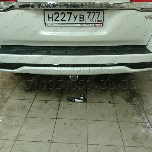T070C GALIA Полностью оцинкованный фаркоп на Toyota Land Cruiser 200 2008-2021, Lexus LX 2008-2021. Тип шара: C (горизонтальный съемный). Невидимый вырез бампера. Нагрузки: 3500/140 кг, масса фаркопа 8,97 кг
