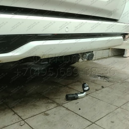 T070C GALIA Полностью оцинкованный фаркоп на Toyota Land Cruiser 200 2008-2021, Lexus LX 2008-2021. Тип шара: C (горизонтальный съемный). Невидимый вырез бампера. Нагрузк
