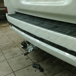 T070C GALIA Полностью оцинкованный фаркоп на Toyota Land Cruiser 200 2008-2021, Lexus LX 2008-2021. Тип шара: C (горизонтальный съемный). Невидимый вырез бампера. Нагрузк