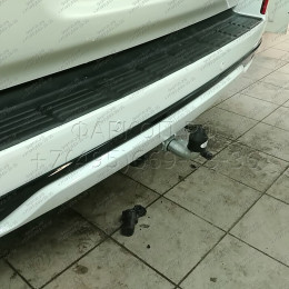 T070C GALIA Полностью оцинкованный фаркоп на Toyota Land Cruiser 200 2008-2021, Lexus LX 2008-2021. Тип шара: C (горизонтальный съемный). Невидимый вырез бампера. Нагрузк