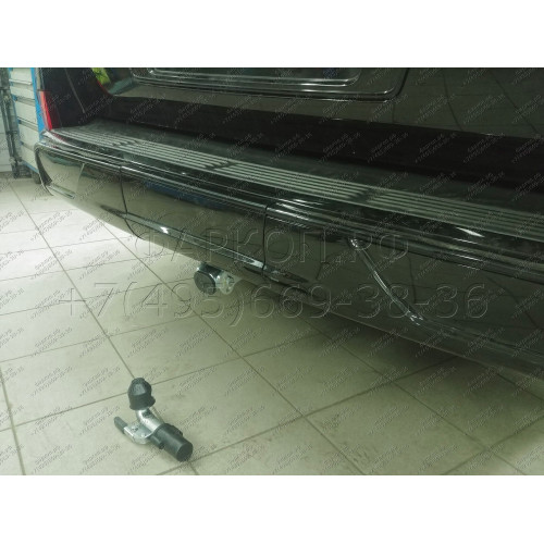 T070C GALIA Полностью оцинкованный фаркоп на Toyota Land Cruiser 200 2008-2021, Lexus LX 2008-2021. Тип шара: C (горизонтальный съемный). Невидимый вырез бампера. Нагрузки: 3500/140 кг, масса фаркопа 8,97 кг