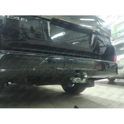 T070C GALIA Полностью оцинкованный фаркоп на Toyota Land Cruiser 200 2008-2021, Lexus LX 2008-2021. Тип шара: C (горизонтальный съемный). Невидимый вырез бампера. Нагрузки: 3500/140 кг, масса фаркопа 8,97 кг