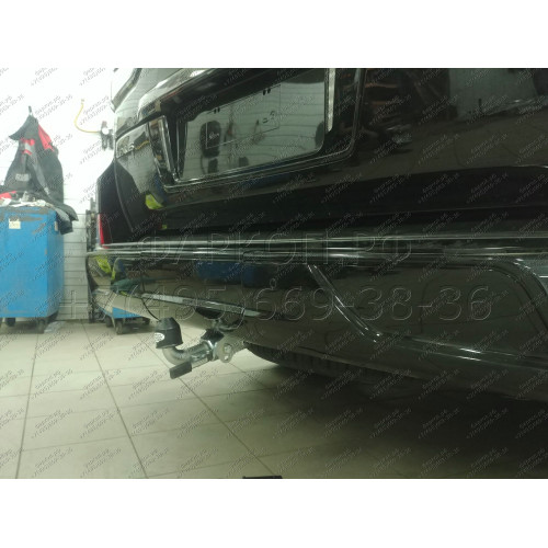 T070C GALIA Полностью оцинкованный фаркоп на Toyota Land Cruiser 200 2008-2021, Lexus LX 2008-2021. Тип шара: C (горизонтальный съемный). Невидимый вырез бампера. Нагрузки: 3500/140 кг, масса фаркопа 8,97 кг