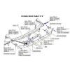 2150-A ORIS Фаркоп на Volkswagen Caddy, вкл. Maxi 2004-2020. Необходима подрезка бампера. Тип шара: A. Нагрузки: 1200/50 кг, масса фаркопа 18,6 кг (без электрики в комплекте)