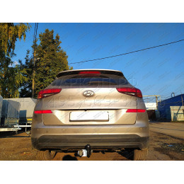 HY 33 AVTOS Фаркоп на Hyundai Tucson рестайлинг 2018-2021 без выреза в бампере. Тип шара: A. Нагрузки: 1600/100 кг, масса фаркопа 16,5 кг (без электрики в комплекте)
