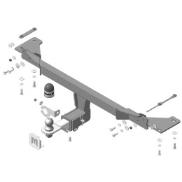 94205-E MOTODOR Фаркоп с оцинкованным шаром на Belgee X70 2024-, Geely Atlas Pro 2021-2024 без выреза в бампере. Тип шара: E. Нагрузки: 1500/75 кг, масса фаркопа 17 кг (без эл