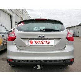 6014 Трейлер Фаркоп для Ford Focus 3 хетчбек 2011-2018 без подрезки бампера. Тип шара: A. Нагрузки: 1200/60 кг, масса фаркопа 16,5 кг (без электрики в комплекте)