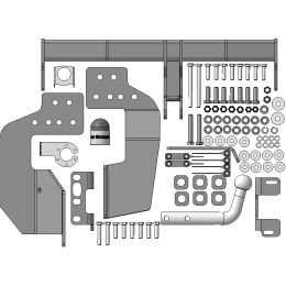 91312-A MOTODOR Фаркоп с оцинкованным шаром на Mitsubishi Outlander 2012-2019, 2019-2022. Вырез бампера по необходимости. Тип шара: A. Нагрузки: 1700/75 кг, масса фаркопа 23