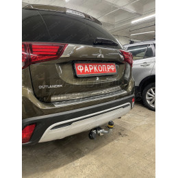 91312-A MOTODOR Фаркоп с оцинкованным шаром на Mitsubishi Outlander 2012-2019, 2019-2022. Вырез бампера по необходимости. Тип шара: A. Нагрузки: 1700/75 кг, масса фаркопа 23