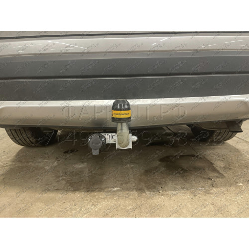 91312-A MOTODOR Фаркоп с оцинкованным шаром на Mitsubishi Outlander 2012-2019, 2019-2022. Вырез бампера по необходимости. Тип шара: A. Нагрузки: 1700/75 кг, масса фаркопа 23 кг (без электрики в комплекте)