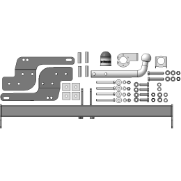 91710-A MOTODOR Фаркоп с оцинкованным шаром на Renault Duster 2012-2015, 2015-2021, 2021-2022, Nissan Terrano 2014-2022. Требуется подрезка бампера для переднеприводных автомоби