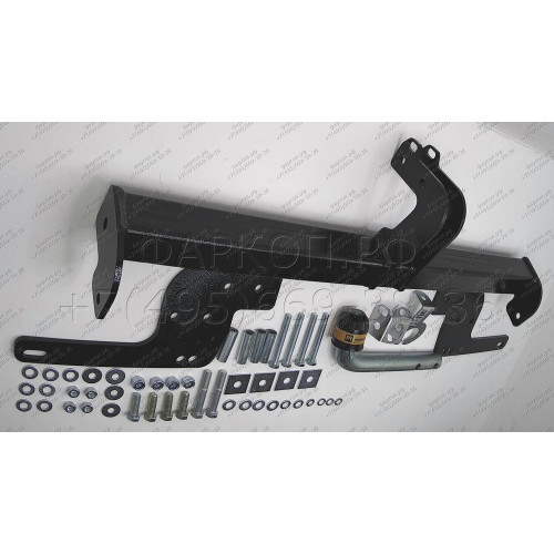 91710-A MOTODOR Фаркоп с оцинкованным шаром на Renault Duster 2012-2015, 2015-2021, 2021-2022, Nissan Terrano 2014-2022. Требуется подрезка бампера для переднеприводных автомобилей. Тип шара: A. Нагрузки: 1500/75 кг, масса фаркопа 16,7 кг (без электрики в