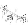 94205-E MOTODOR Фаркоп с оцинкованным шаром на Belgee X70 2024-, Geely Atlas Pro 2021-2024 без выреза в бампере. Тип шара: E. Нагрузки: 1500/75 кг, масса фаркопа 17 кг (без электрики в комплекте)