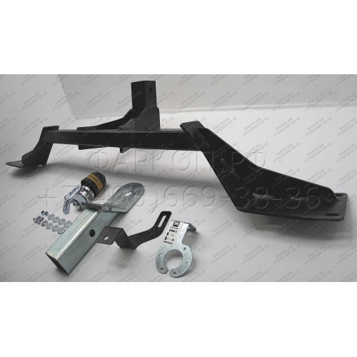 97001-E MOTODOR Фаркоп на Mini Clubman 2007-2014. Необходима подрезка бампера. Тип шара: E (крюк легкосъемный под американский квадрат). Нагрузки 1500/75 кг, масса фаркопа 15,3 кг (без электрики в комплекте)
