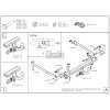 C031A GALIA Полностью оцинкованный фаркоп на Peugeot 807 2002-2014, FIAT Ulysse 2002-2011, Citroen C8 2002-2014, Lancia Phedra 2002-2010. Тип шара: A. Невидимый вырез бампера. Нагрузки: 1900/76 кг, масса фаркопа 14,52 кг