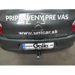 C064A GALIA Полностью оцинкованный фаркоп на Citroen C-Elysee 2013-2016, Peugeot 301 2013-2016. Подрозетник убирается за бампер. Тип шара: A. Установка без снятия и выр
