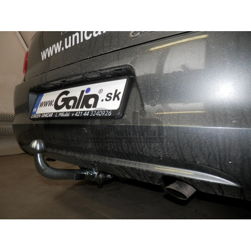 C064A GALIA Полностью оцинкованный фаркоп на Citroen C-Elysee 2013-2016, Peugeot 301 2013-2016. Подрозетник убирается за бампер. Тип шара: A. Установка без снятия и выреза бампера. Нагрузки 1200/60 кг, масса фаркопа 12,82 кг