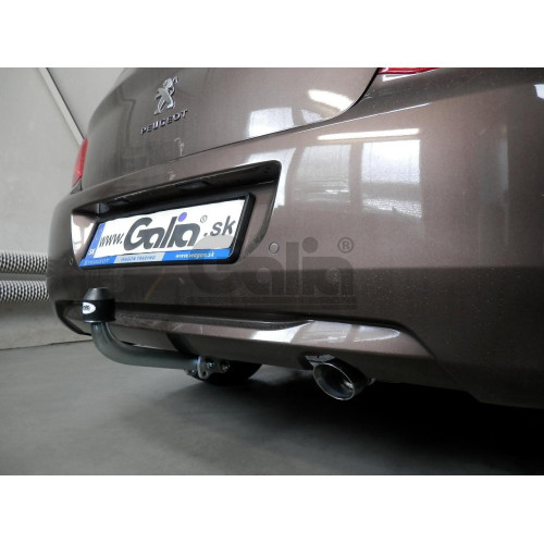 C064A GALIA Полностью оцинкованный фаркоп на Citroen C-Elysee 2013-2016, Peugeot 301 2013-2016. Подрозетник убирается за бампер. Тип шара: A. Установка без снятия и выреза бампера. Нагрузки 1200/60 кг, масса фаркопа 12,82 кг