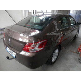 C064A GALIA Полностью оцинкованный фаркоп на Citroen C-Elysee 2013-2016, Peugeot 301 2013-2016. Подрозетник убирается за бампер. Тип шара: A. Установка без снятия и выр