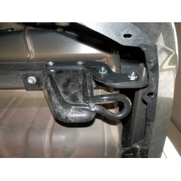 C064A GALIA Полностью оцинкованный фаркоп на Citroen C-Elysee 2013-2016, Peugeot 301 2013-2016. Подрозетник убирается за бампер. Тип шара: A. Установка без снятия и выр