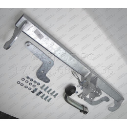 C064A GALIA Полностью оцинкованный фаркоп на Citroen C-Elysee 2013-2016, Peugeot 301 2013-2016. Подрозетник убирается за бампер. Тип шара: A. Установка без снятия и выр