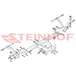 F-067 STEINHOF Фаркоп на FIAT Ducato III шасси с продленной загрузочной частью 2014- без снятия и подрезки бампера. Тип шара: F. Нагрузки: 3000/120 кг, масса фарк