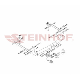 F-148 STEINHOF Фаркоп на Citroen Jumpy II (также Long L2) 2006-2016, FIAT Scudo II (также Long L2) 2007-2016, Peugeot Expert II (также Long L2) 2007-2016, Toyota Proace (также Long L2) 2013-2016. Требуется подрез