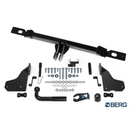 F.1911.001 BERG Фаркоп на Belgee X70 2024-, Geely Atlas Pro 2021-2024 без подрезки бампера. Тип шара: A. Нагрузки: 1500/75 кг, масса фаркопа 16 кг (без электрики в комплекте)