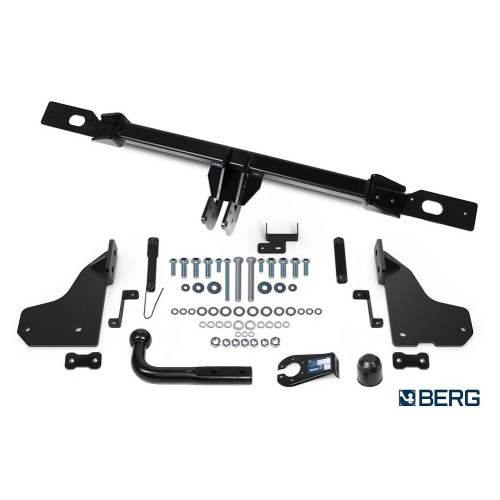 F.1911.001 BERG Фаркоп на Belgee X70 2024-, Geely Atlas Pro 2021-2024 без подрезки бампера. Тип шара: A. Нагрузки: 1500/75 кг, масса фаркопа 16 кг (без электрики в комплекте)