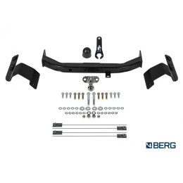 F.5713.004 BERG Фаркоп на Toyota Land Cruiser 200 (Executive, TRD) 2007-2021 без снятия и подрезки бампера. Тип шара: F. Нагрузки: 1500/75 кг, масса фаркопа 20 кг (без электрики 