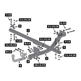 F.6014.004 BERG Фаркоп на Lada Niva Legend 2020-, Lada Niva 4x4 Urban 2014-2020, Lada 4x4 2006-2020, Lada Niva 1995-2006 без снятия и подрезки бампера. Тип шара: A. Нагрузки: 900/75 кг, масса фарк