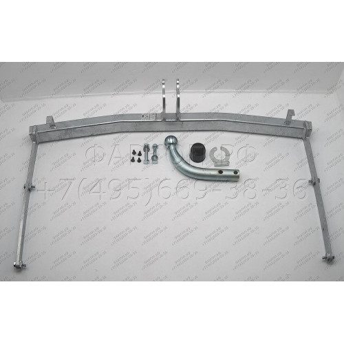 F082A GALIA Полностью оцинкованный фаркоп на Ford Fusion 2002-2012, в т.ч. модели с парктрониками. Тип шара: A. Без выреза бампера. Нагрузки: 1100/50 кг, масса фаркопа 13,12 кг