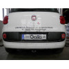 F117C GALIA Полностью оцинкованный фаркоп на FIAT 500L 2012-2022. Подрозетник убирается за бампер. Тип шара: C (горизонтальный съемный). Невидимый вырез бампера. Нагрузки: 1200/85 кг, масса фаркопа 13,87 кг