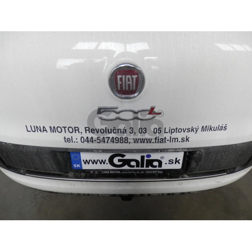F117C GALIA Полностью оцинкованный фаркоп на FIAT 500L 2012-2022. Подрозетник убирается за бампер. Тип шара: C (горизонтальный съемный). Невидимый вырез бампера. Нагрузки: 1200/85 кг, масса фаркопа 13,87 кг