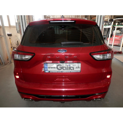 F137A GALIA Полностью оцинкованный фаркоп на Ford Kuga 2020-. Подрозетник убирается за бампер. Тип шара: A. Невидимый вырез бампера. Нагрузки: 2100/120 кг, масса фаркопа 17,12 кг