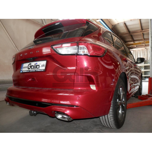 F137A GALIA Полностью оцинкованный фаркоп на Ford Kuga 2020-. Подрозетник убирается за бампер. Тип шара: A. Невидимый вырез бампера. Нагрузки: 2100/120 кг, масса фаркопа 17,12 кг