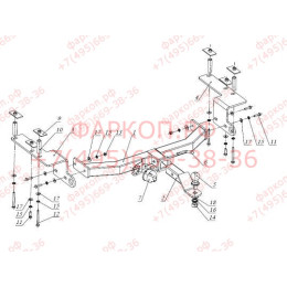 FA 0597-E Бизон Фаркоп на SsangYong Actyon Sports 2006-2014 без подрезки бампера. Тип шара: E (легкосъемный шар под квадрат). Нагрузки: 3300/120 кг. Не комплектуется 