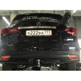 FA 0858-E Бизон Фаркоп на Acura MDX 2014-2021. Требуется подрезка бампера. Тип шара: E (легкосъемный шар под квадрат). Нагрузки: 3000/120 кг. Не комплектуется э