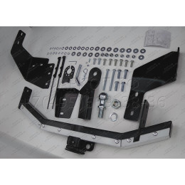 FA 0995-E(N) Бизон Фаркоп с хромированной накладкой на Mitsubishi Outlander 2012-2022 без подрезки бампера. Тип шара: E (легкосъемный шар под квадрат). Нагрузки: