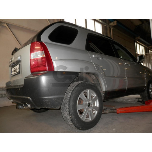 H070A GALIA Полностью оцинкованный фаркоп на Hyundai Tucson 2004-2010, Kia Sportage 2004-2010. Тип шара: A. Невидимый вырез бампера. Нагрузки: 2000/90 кг, масса фаркопа 18,02 кг