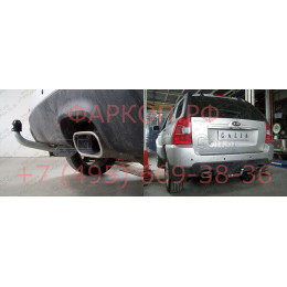 H070A GALIA Полностью оцинкованный фаркоп на Hyundai Tucson 2004-2010, Kia Sportage 2004-2010. Тип шара: A. Невидимый вырез бампера. Нагрузки: 2000/90 кг, масса фаркопа 18,02 