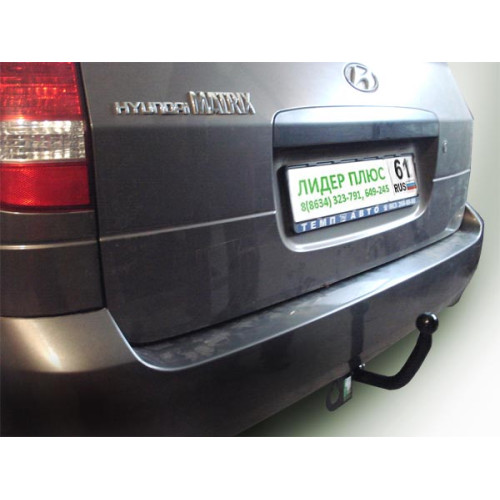 H212-A Лидер-плюс ТСУ для Hyundai Matrix минивен 2001-2008 без снятия и выреза бампера. Нагрузки: 1000/75 кг, масса фаркопа 16,32 кг (без электрики в комплекте)