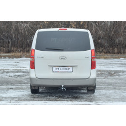 HHA-07-991122.00 PT GROUP Фаркоп на Hyundai H1 2008-2018, 2018-, Hyundai Starex 2008-2018 без подрезки бампера. Тип шара: E (легкосъемный шар под квадрат). Нагрузки: 2500/100 кг, масс