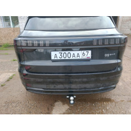 FA 0999-E Бизон Фаркоп на Lynk&Co 09 2021-. Требуется подрезка бампера. Тип шара: E (легкосъемный шар под квадрат). Нагрузки: 2000/160 кг. Не комплектуется эл